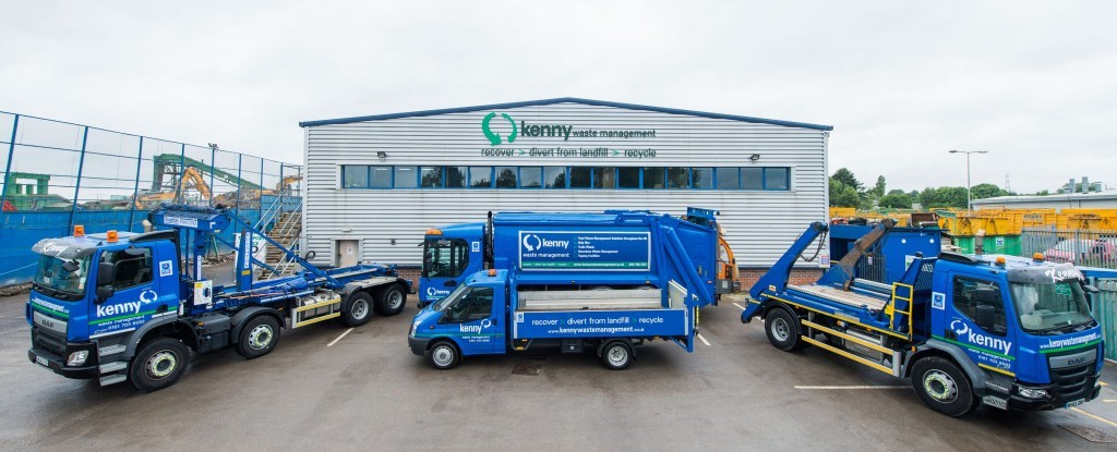 Kenny Waste Ltd with four different vehicles used by Kenny Waste Ltd.