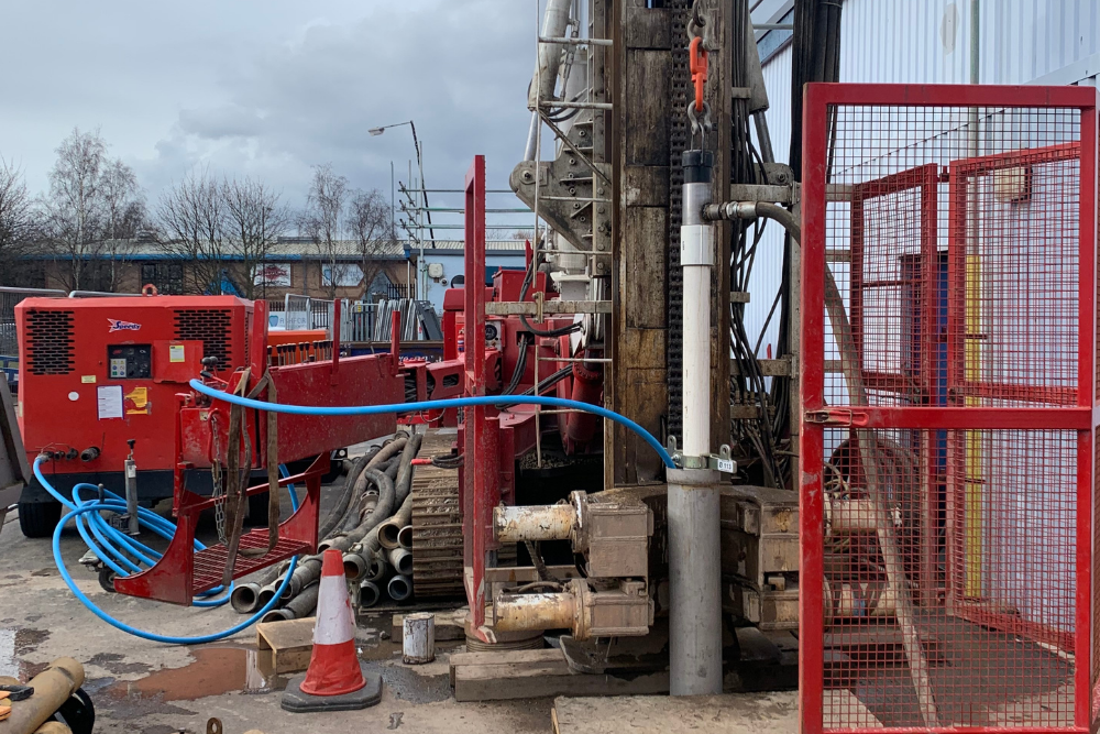 Well development of Borehole at Water Bottling plant North East, England