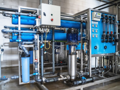 A water treatment system in a Commercial setting.